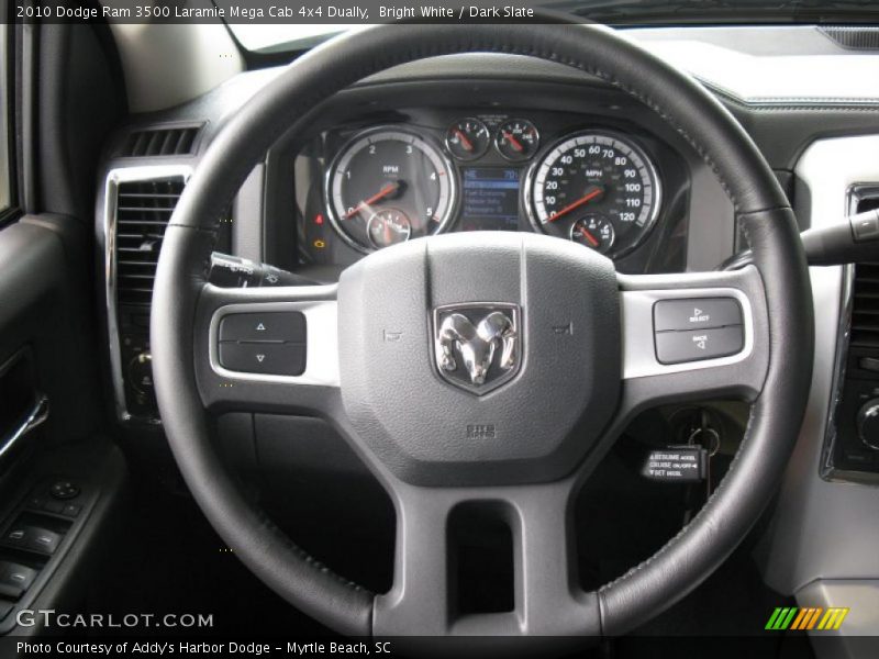 Bright White / Dark Slate 2010 Dodge Ram 3500 Laramie Mega Cab 4x4 Dually