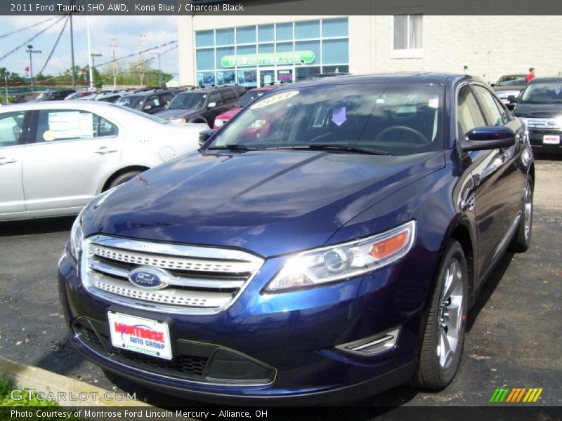 Kona Blue / Charcoal Black 2011 Ford Taurus SHO AWD