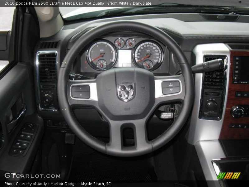 Bright White / Dark Slate 2010 Dodge Ram 3500 Laramie Mega Cab 4x4 Dually