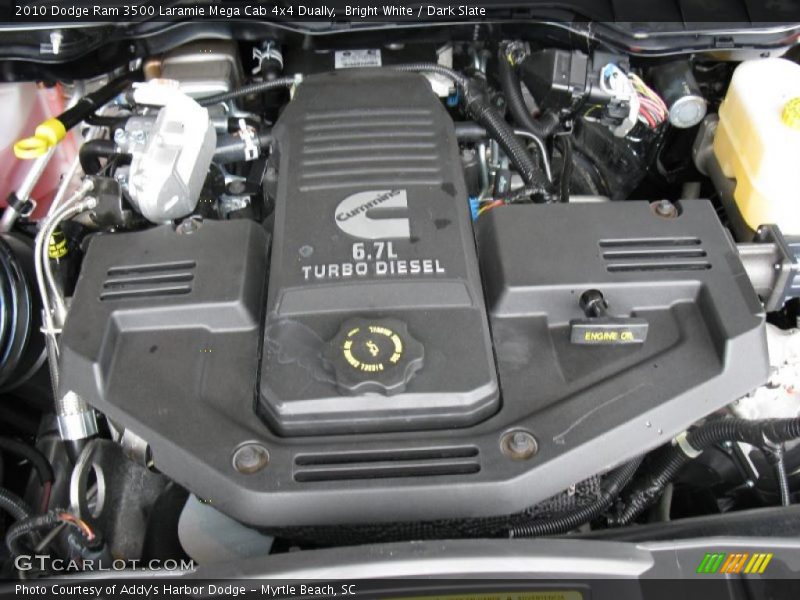 Bright White / Dark Slate 2010 Dodge Ram 3500 Laramie Mega Cab 4x4 Dually
