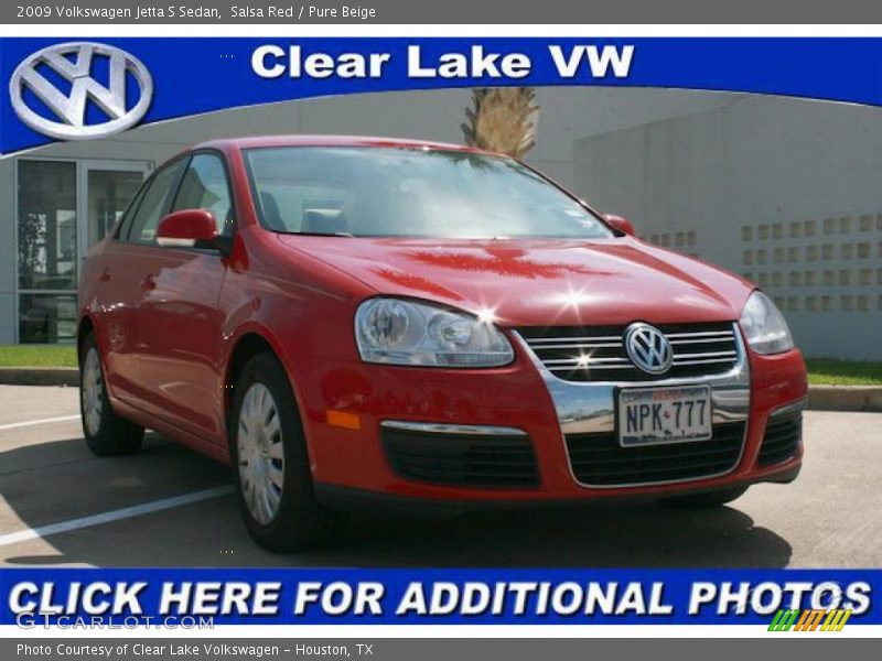 Salsa Red / Pure Beige 2009 Volkswagen Jetta S Sedan