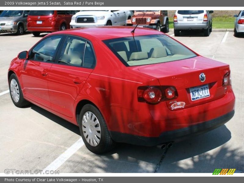 Salsa Red / Pure Beige 2009 Volkswagen Jetta S Sedan