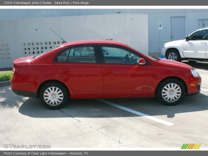 Salsa Red / Pure Beige 2009 Volkswagen Jetta S Sedan