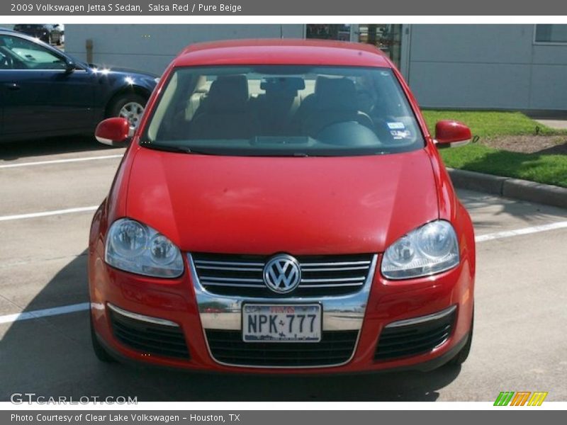 Salsa Red / Pure Beige 2009 Volkswagen Jetta S Sedan