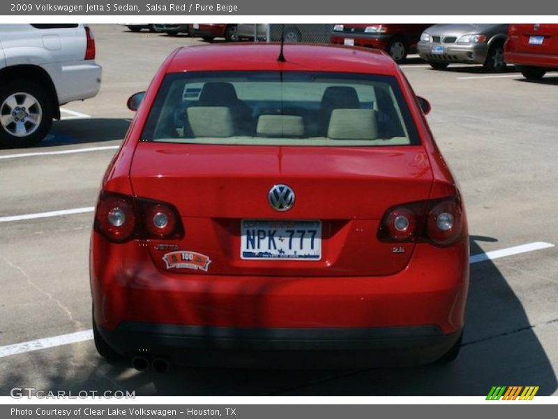 Salsa Red / Pure Beige 2009 Volkswagen Jetta S Sedan