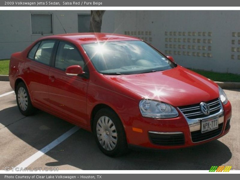 Salsa Red / Pure Beige 2009 Volkswagen Jetta S Sedan