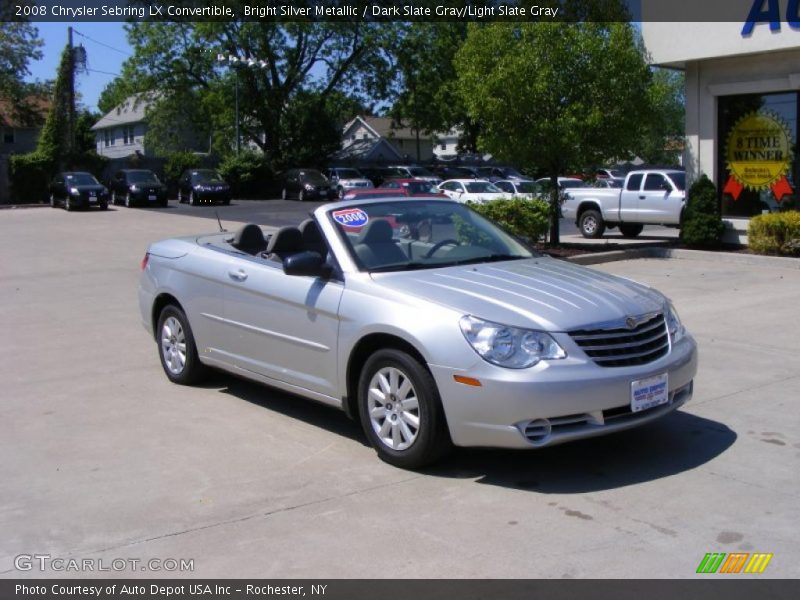 Bright Silver Metallic / Dark Slate Gray/Light Slate Gray 2008 Chrysler Sebring LX Convertible