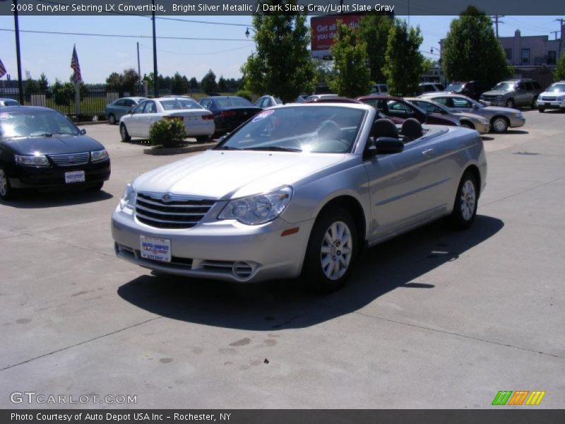Bright Silver Metallic / Dark Slate Gray/Light Slate Gray 2008 Chrysler Sebring LX Convertible
