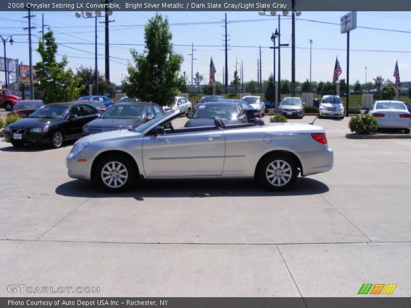 Bright Silver Metallic / Dark Slate Gray/Light Slate Gray 2008 Chrysler Sebring LX Convertible