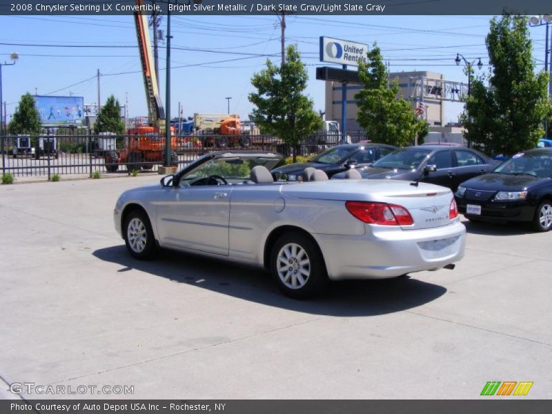 Bright Silver Metallic / Dark Slate Gray/Light Slate Gray 2008 Chrysler Sebring LX Convertible