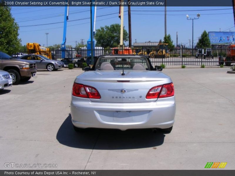 Bright Silver Metallic / Dark Slate Gray/Light Slate Gray 2008 Chrysler Sebring LX Convertible