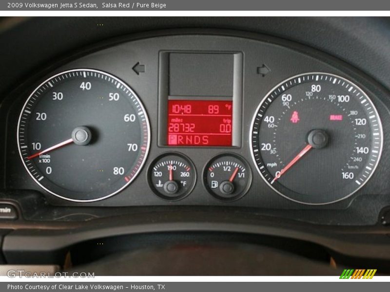 Salsa Red / Pure Beige 2009 Volkswagen Jetta S Sedan