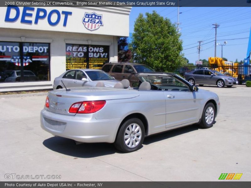 Bright Silver Metallic / Dark Slate Gray/Light Slate Gray 2008 Chrysler Sebring LX Convertible