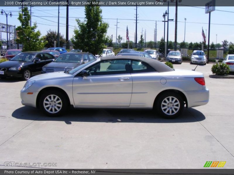 Bright Silver Metallic / Dark Slate Gray/Light Slate Gray 2008 Chrysler Sebring LX Convertible