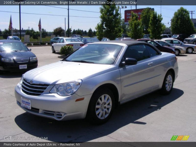 Bright Silver Metallic / Dark Slate Gray/Light Slate Gray 2008 Chrysler Sebring LX Convertible