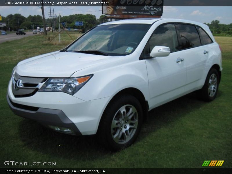 Aspen White Pearl / Parchment 2007 Acura MDX Technology