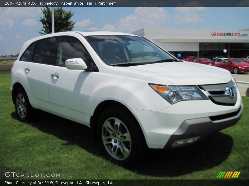 Aspen White Pearl / Parchment 2007 Acura MDX Technology