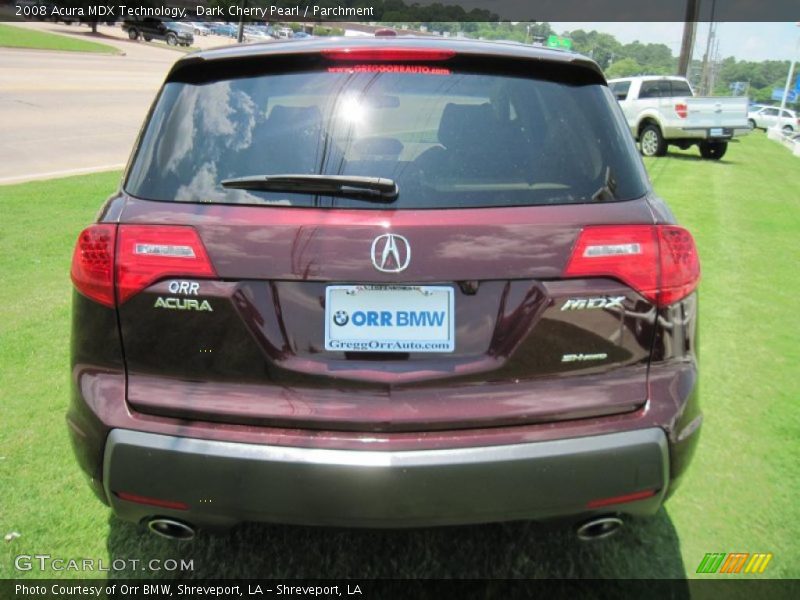 Dark Cherry Pearl / Parchment 2008 Acura MDX Technology