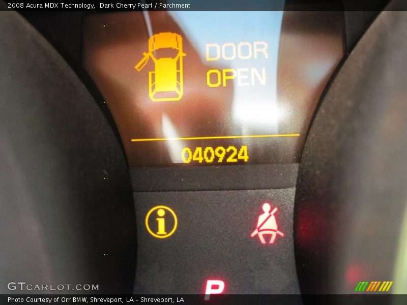 Dark Cherry Pearl / Parchment 2008 Acura MDX Technology