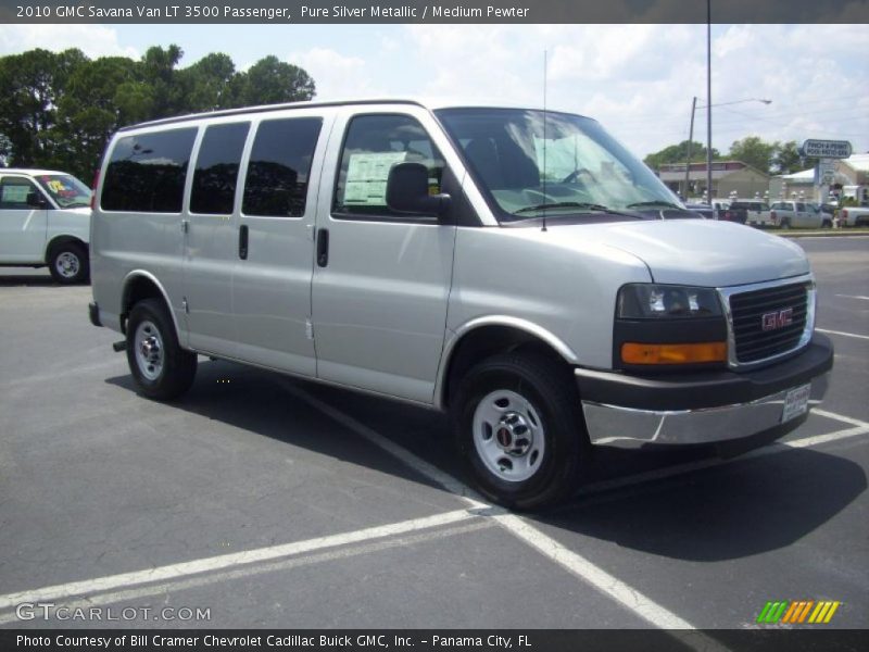 Pure Silver Metallic / Medium Pewter 2010 GMC Savana Van LT 3500 Passenger