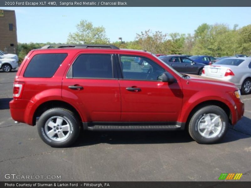 Sangria Red Metallic / Charcoal Black 2010 Ford Escape XLT 4WD