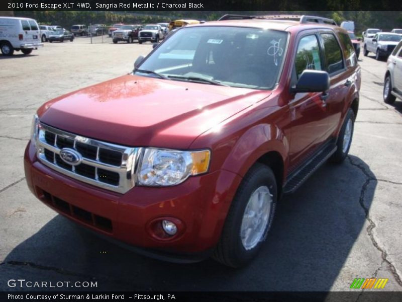 Sangria Red Metallic / Charcoal Black 2010 Ford Escape XLT 4WD