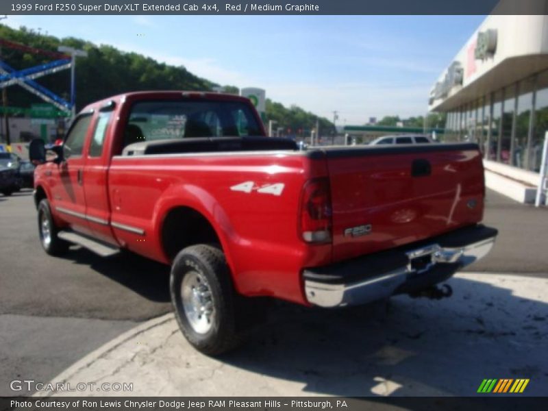 Red / Medium Graphite 1999 Ford F250 Super Duty XLT Extended Cab 4x4