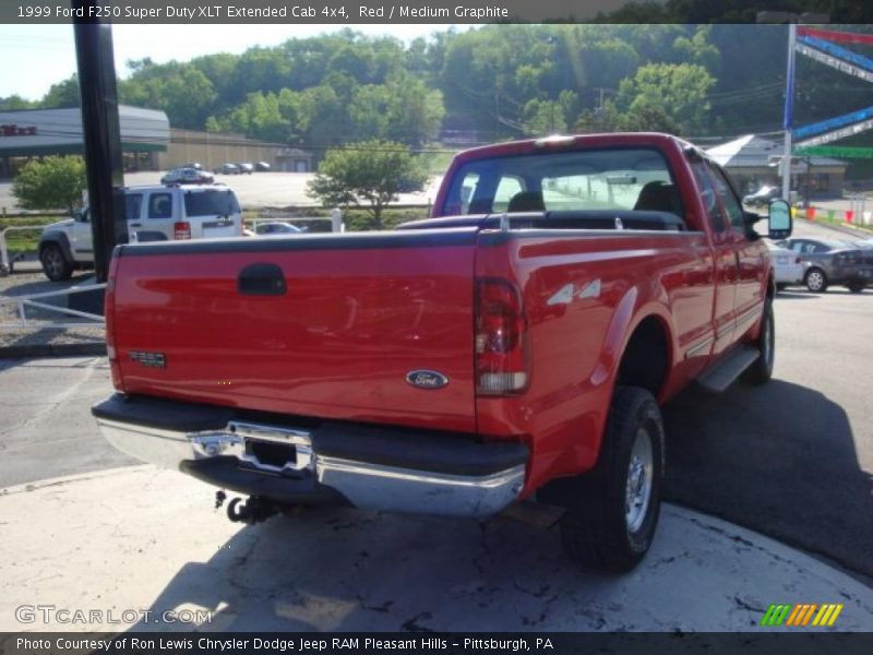 Red / Medium Graphite 1999 Ford F250 Super Duty XLT Extended Cab 4x4