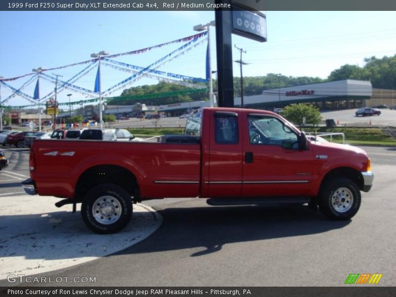 Red / Medium Graphite 1999 Ford F250 Super Duty XLT Extended Cab 4x4