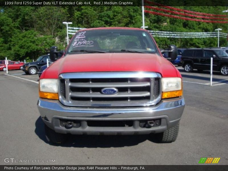 Red / Medium Graphite 1999 Ford F250 Super Duty XLT Extended Cab 4x4