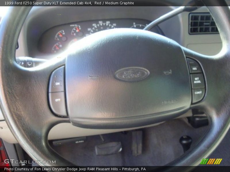 Red / Medium Graphite 1999 Ford F250 Super Duty XLT Extended Cab 4x4