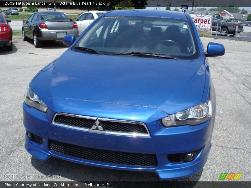 Octane Blue Pearl / Black 2009 Mitsubishi Lancer GTS