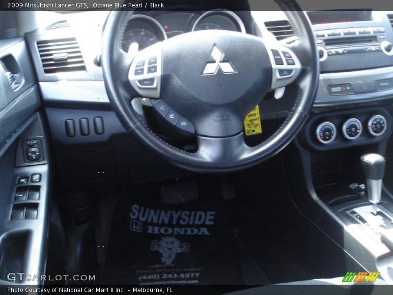 Octane Blue Pearl / Black 2009 Mitsubishi Lancer GTS
