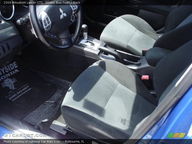 Octane Blue Pearl / Black 2009 Mitsubishi Lancer GTS
