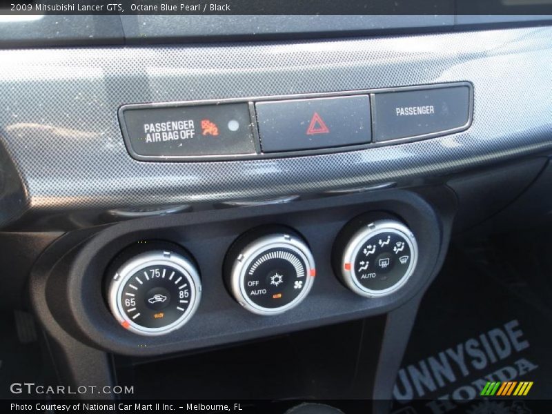 Octane Blue Pearl / Black 2009 Mitsubishi Lancer GTS