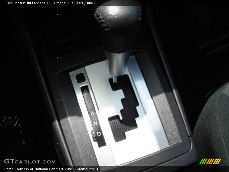 Octane Blue Pearl / Black 2009 Mitsubishi Lancer GTS