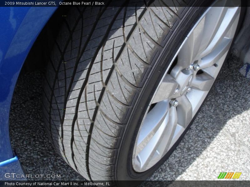 Octane Blue Pearl / Black 2009 Mitsubishi Lancer GTS