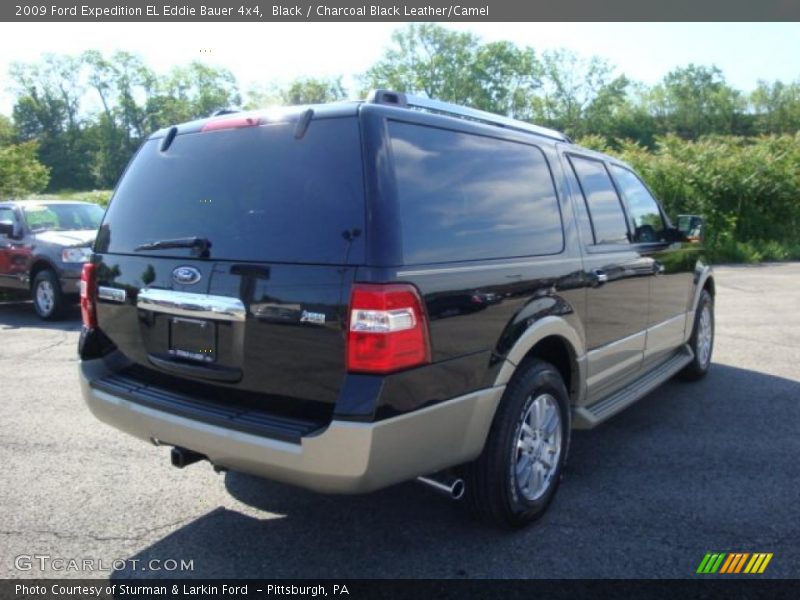 Black / Charcoal Black Leather/Camel 2009 Ford Expedition EL Eddie Bauer 4x4