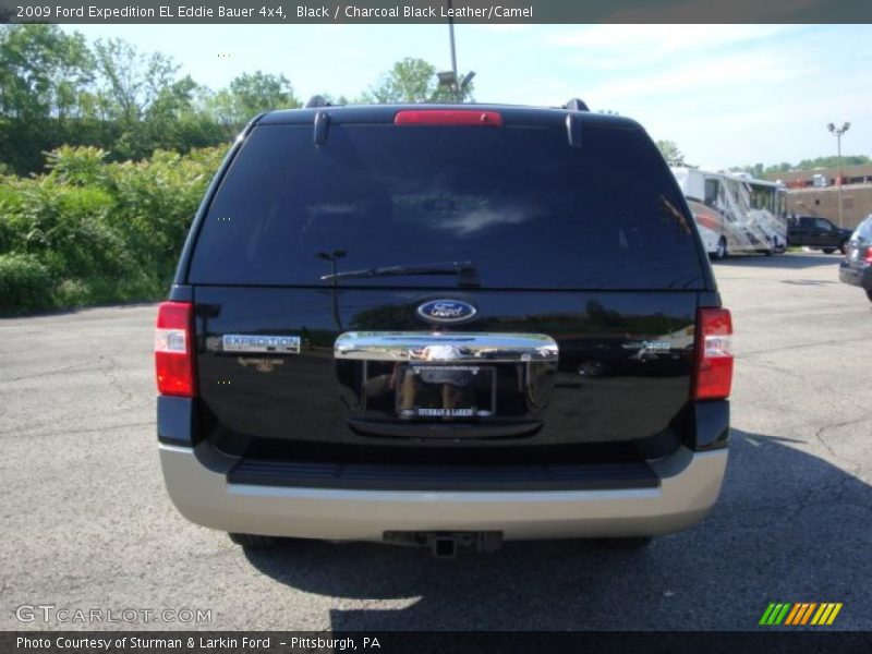 Black / Charcoal Black Leather/Camel 2009 Ford Expedition EL Eddie Bauer 4x4