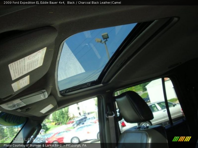 Black / Charcoal Black Leather/Camel 2009 Ford Expedition EL Eddie Bauer 4x4