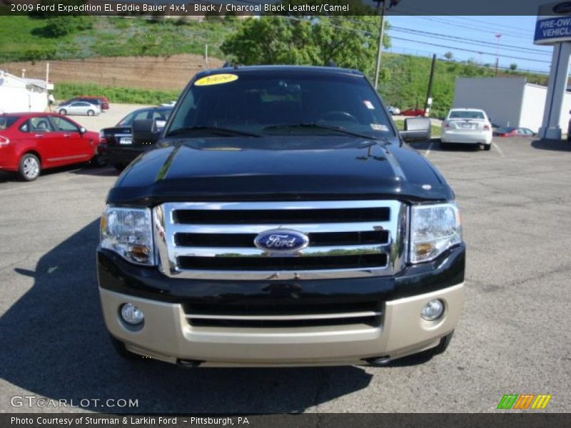 Black / Charcoal Black Leather/Camel 2009 Ford Expedition EL Eddie Bauer 4x4