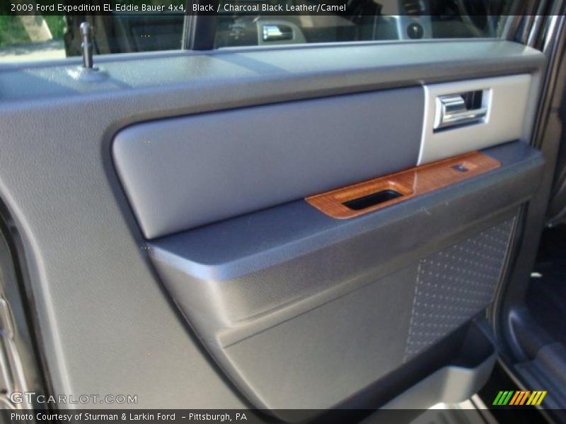 Black / Charcoal Black Leather/Camel 2009 Ford Expedition EL Eddie Bauer 4x4