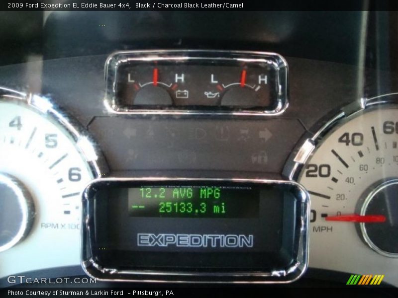 Black / Charcoal Black Leather/Camel 2009 Ford Expedition EL Eddie Bauer 4x4