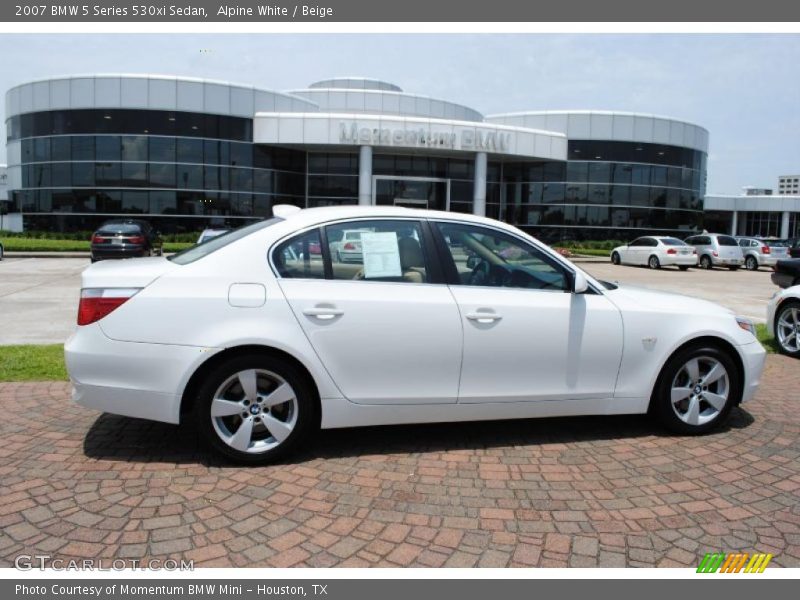 Alpine White / Beige 2007 BMW 5 Series 530xi Sedan