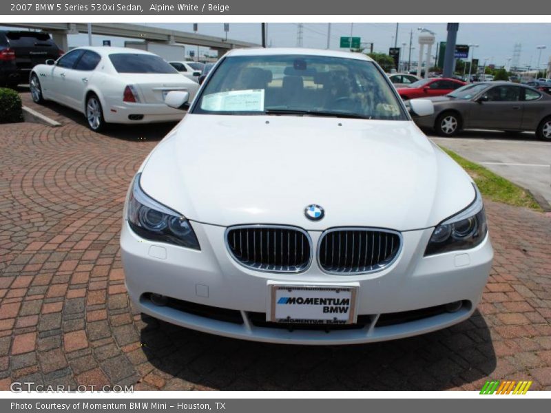 Alpine White / Beige 2007 BMW 5 Series 530xi Sedan