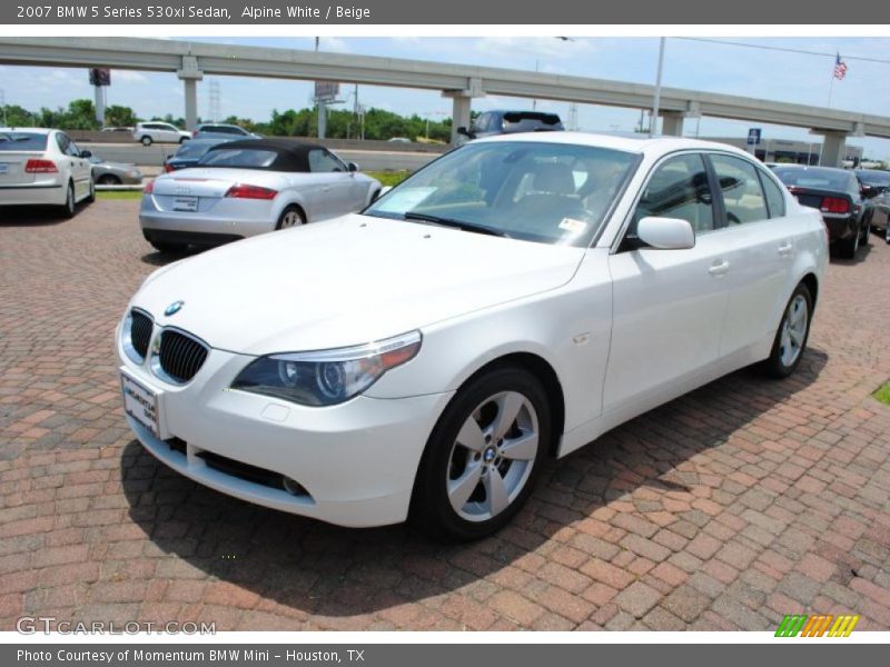 Alpine White / Beige 2007 BMW 5 Series 530xi Sedan