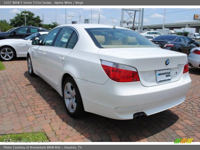 Alpine White / Beige 2007 BMW 5 Series 530xi Sedan