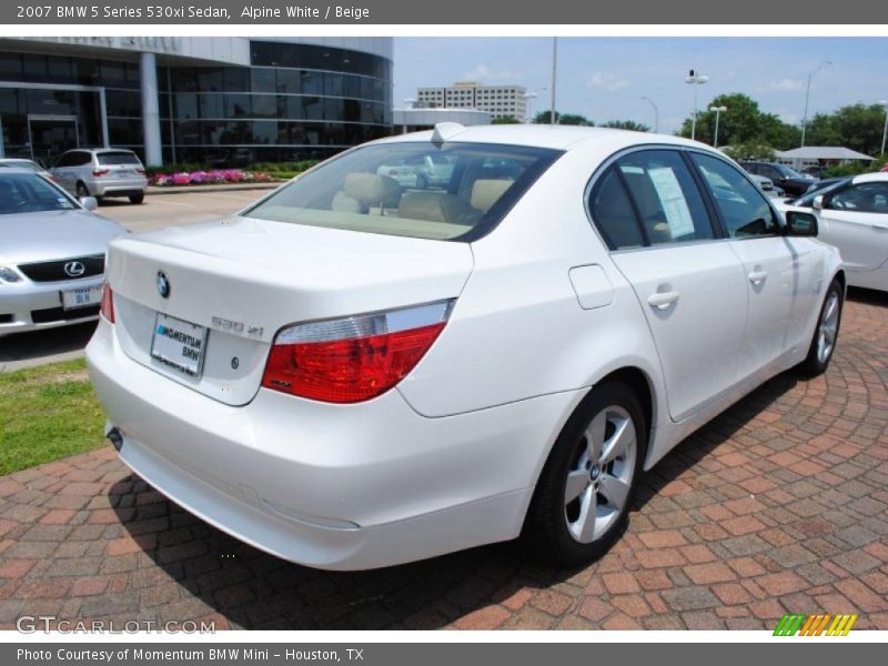 Alpine White / Beige 2007 BMW 5 Series 530xi Sedan