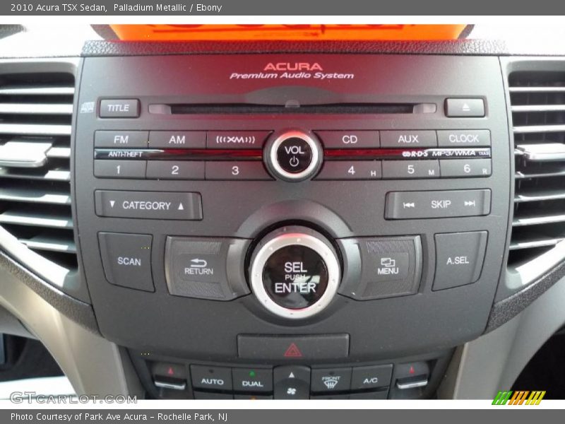 Palladium Metallic / Ebony 2010 Acura TSX Sedan