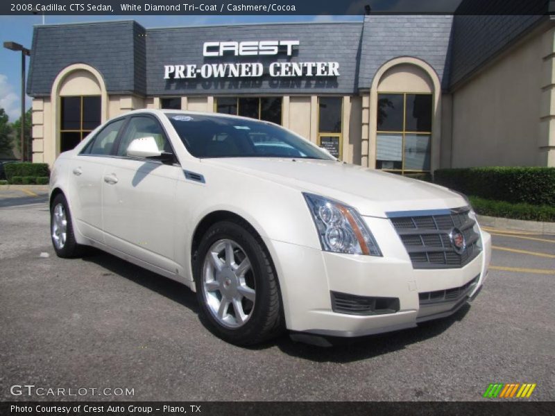 White Diamond Tri-Coat / Cashmere/Cocoa 2008 Cadillac CTS Sedan